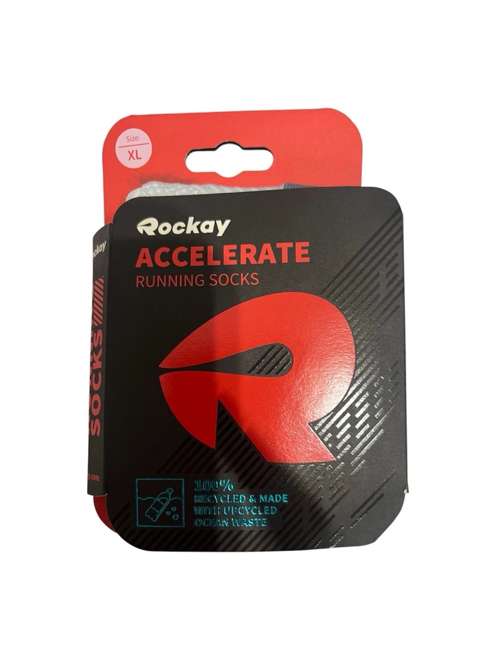 NWT Rockay Accelerate Running Socks XL Light Blue Ankle No-Show